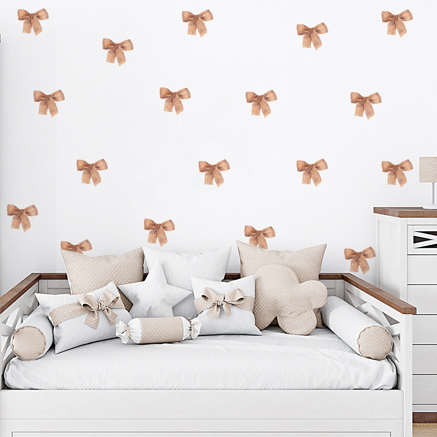 Brown Bow Bliss Wall Decal