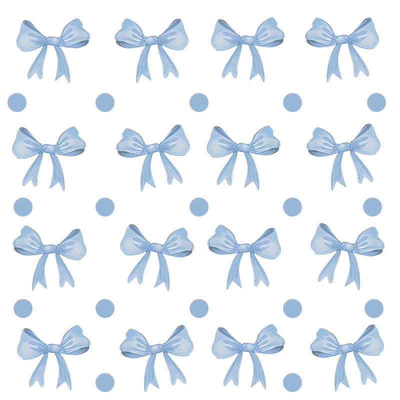 Blue Bow Bliss Wall Decal