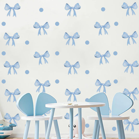 Blue Bow Bliss  Wall Decal